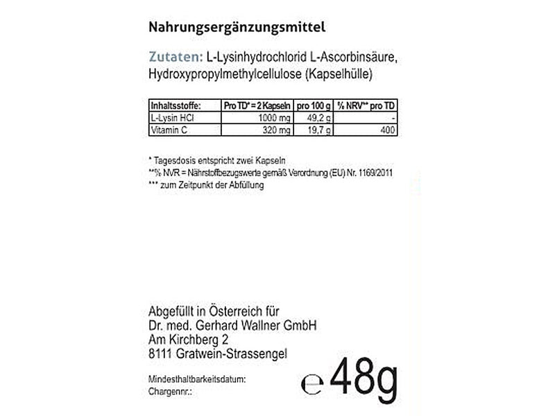 L-Lysin – Körper und Wohlbefinden
