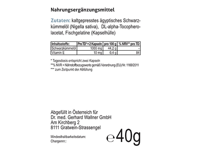 Schwarzkümmelöl - Natürliche Vielfalt